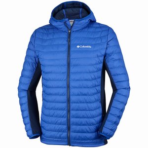 Columbia Powder Pass™ Hooded Jacka Herr Blå (XKEVG8503)